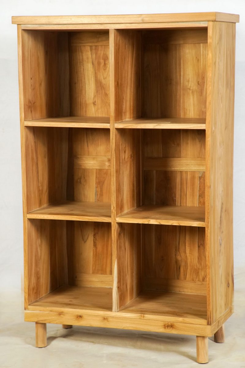 furniture minimalis rak buku kayu