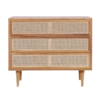 CHEST RATTAN OF 3 DRAWERS