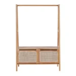 Cloth Hanger with 2 Rattan Doors