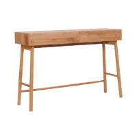 Teak Console Table with 2 Drawers (1)