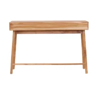 Teak Console Table with 2 Drawers (3)