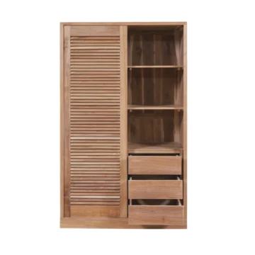 Wardrobe Teak 2 Sliding Doors