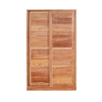 Wardrobe Teak 2 Sliding Doors