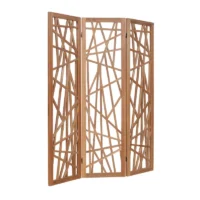 Abstract Teak Folding Screen (1)