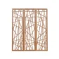 Abstract Teak Folding Screen