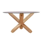 Round Dining Table with Glass Top (DT-05)